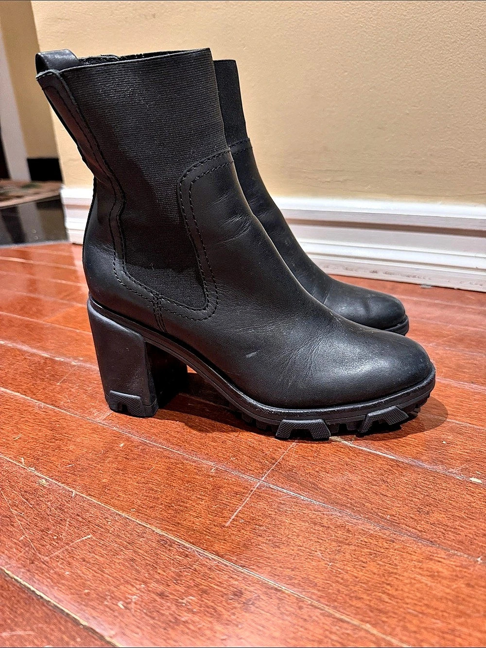 rag & bone Black Leather Chelsea Boots